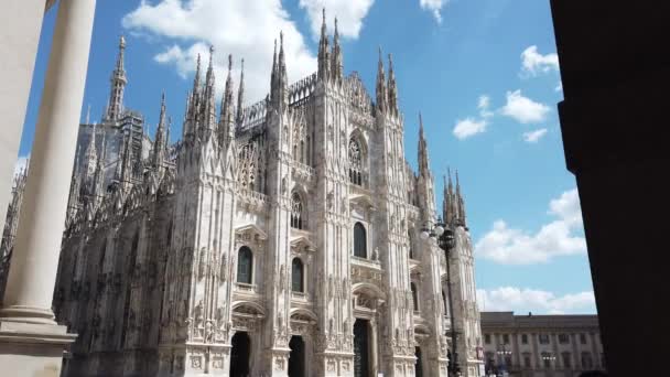 Europa Italia Milán Mayo 2021 Catedral Del Duomo Después Terminar — Vídeos de Stock