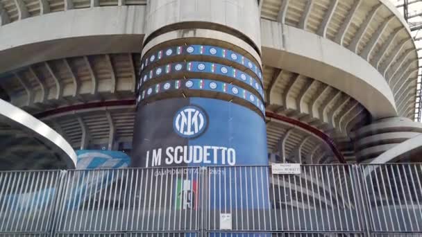 Europa Italien Mailand Mai 2021 Inter Fußballklub Feiert San Siro — Stockvideo