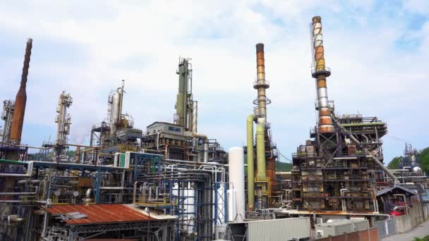 Europa Italia Génova Busalla Junio 2021 Industria Química Iplom Refinería — Vídeo de stock