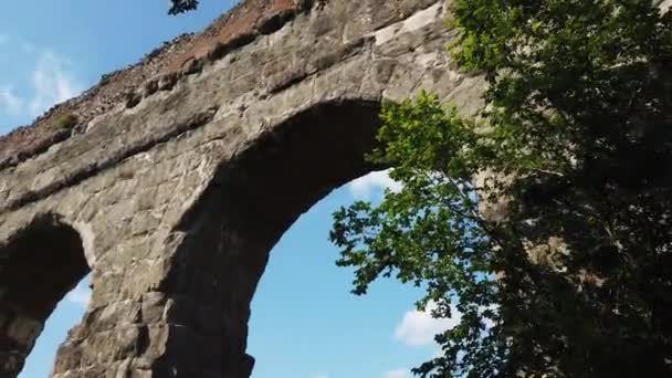 Rzym Włochy Parco Degli Acquedotti Zachodzie Słońca Aqueduct Park Jest — Wideo stockowe