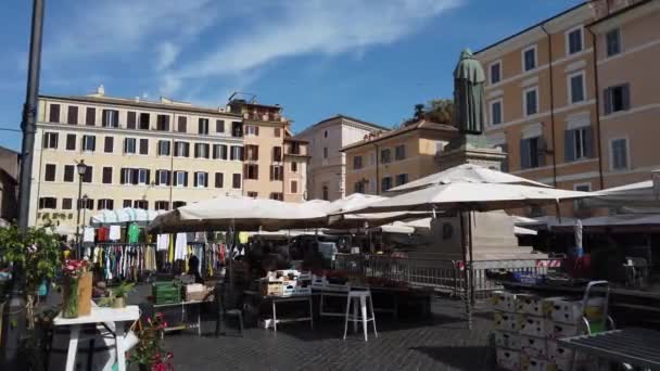 Европа Италия Июнь 2021 Прогулка Удивительной Улице Центре Рима Стиль — стоковое видео