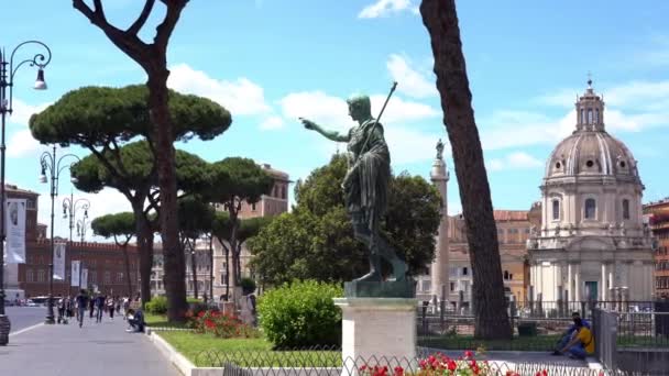 Europa Italien Rom Juni 2021 Dei Fori Imperiali Romerska Ruiner — Stockvideo