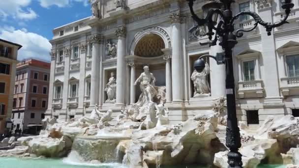 Europe Italy June 2021 Trevi Fountain Baroque Fountain Trevi District — Stock Video