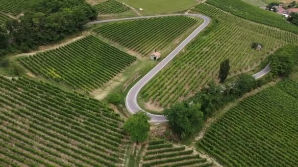 Europa Italië Oltrepo Pavia Montalto Pavese Uitzicht Vanuit Lucht Vanuit — Stockvideo