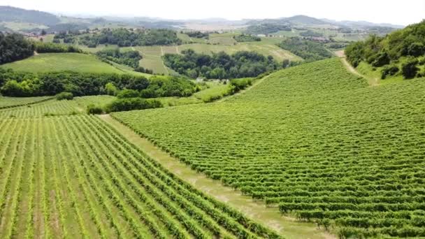 Europa Italië Oltrepo Pavia Montalto Pavese Uitzicht Vanuit Lucht Vanuit — Stockvideo