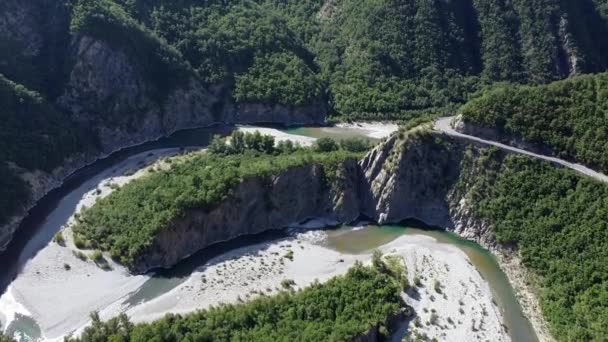 Włochy Bobbio Piacenza Val Trebbia Dron Widok Lotu Ptaka Niesamowity — Wideo stockowe