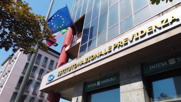 Milan Włochy Lipiec 2021 Fasada Włoskiego Biura Inps Inps Znanego — Wideo stockowe