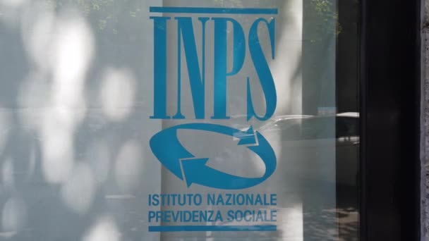 Milan Italy Temmuz 2021 Talyan Inps Ofisi Cephesi Inps Istituto — Stok video