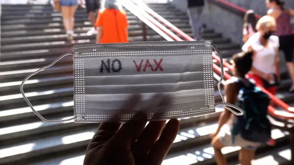 Nieszczepionych Nie Zwiększa Się Liczba Osób Vax Wzrost Zakażeń Covid — Zdjęcie stockowe
