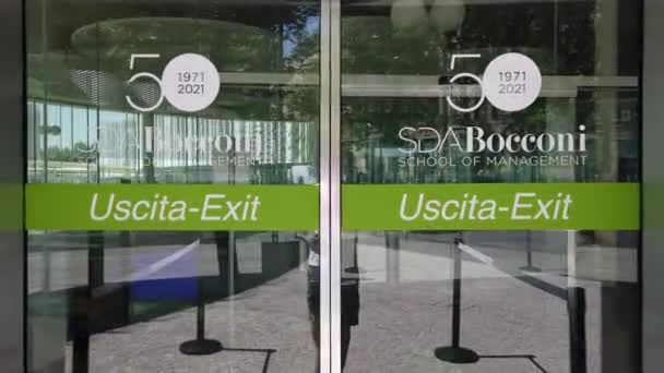 Europe Italy Milan July 2021 New University Campus Sda Bocconi — Stock Video