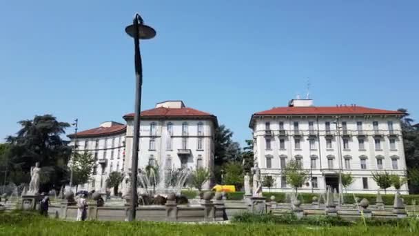 Europe Italy Milan July 2021 Drone Aerial View Piazza Giulio — Vídeo de Stock