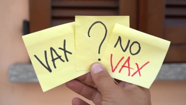 Evropa Itálie Rozhodnutí Očkovat Nebo Neočkovat Žádné Vax Malé Děti — Stock video