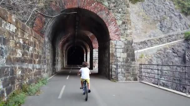 Italia Spezia Liguria Nuova Passeggiata Pedonale Pista Ciclabile Pista Ciclabile — Video Stock