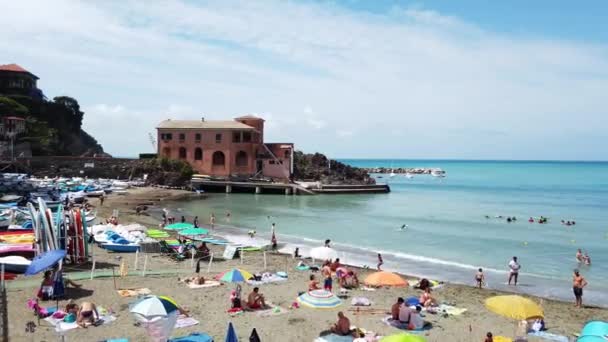 Europa Italia Liguria Levanto Borgo Marinaro Inserito Nel Parco Nazionale — Video Stock