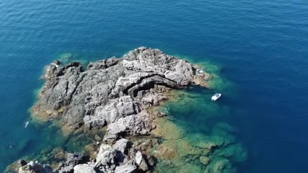 Europa Italien Ligurien Framura Juli 2021 Nationalpark Cinque Terre Drohnen — Stockvideo