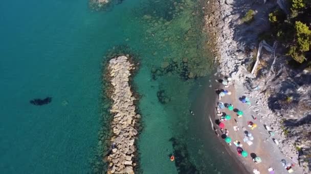 Europa Italien Ligurien Framura Juli 2021 Nationalpark Cinque Terre Drohnen — Stockvideo