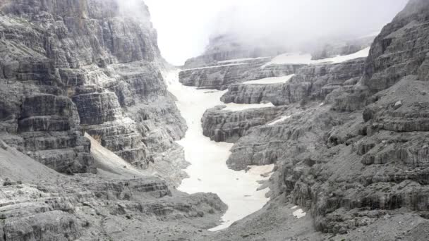 Europa Italië Alpen Trentino Uitzicht Bijna Volledig Ontdooide Gletsjer Als — Stockvideo