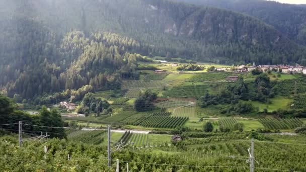 Europa Itália Oltrepo Pavia Broni Cigognola Vista Aérea Drone Paisagem — Vídeo de Stock