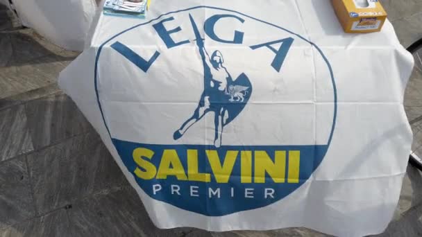 Avrupa Talya Milan Eylül 2021 Matteo Salvini Ile Lega Nord — Stok video