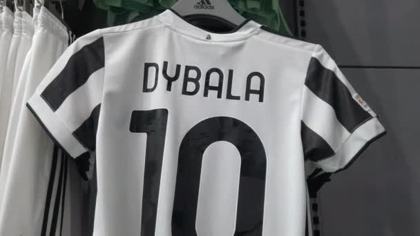 Avrupa Talya Milan Eylül 2021 Şehrin Merkezindeki Juventus Futbol Kulübü — Stok video