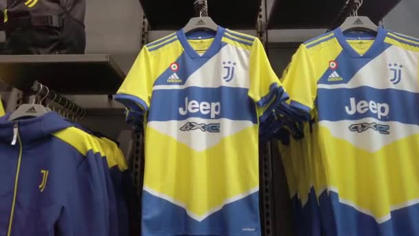 Europa Italia Milano Settembre 2021 Juventus Calcio Club Store Nel — Video Stock