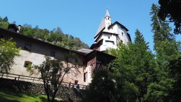 Europa Italien Trentino Südtirol Sanzeno Und Coredo August 2021 Touristen — Stockvideo