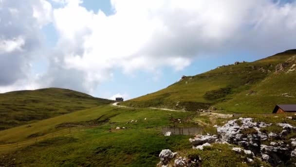 Europa Italien Trentino Dolomiten Col Rodella Berge August 2021 Wander — Stockvideo