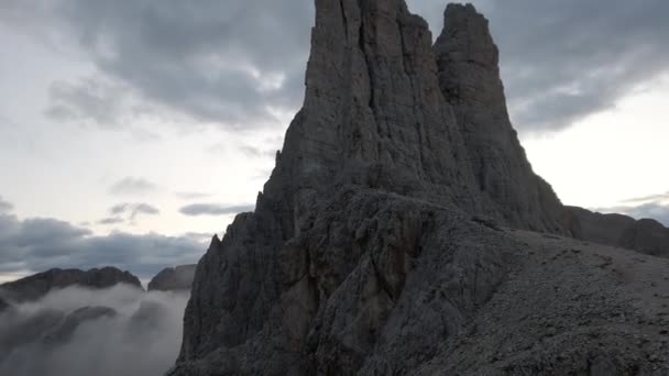 Dolomity Vajolet Towers Torri Del Vajolet Dolomity Dolomity Południowy Tyrol — Wideo stockowe