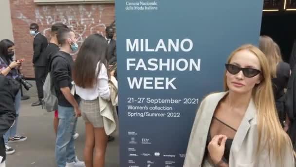 Europa Itália Milão Setembro 2021 Milan Fashion Week Evento Fendi — Vídeo de Stock