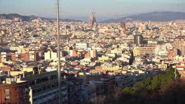 Barselona, İspanya 'nın güzel panoramik manzarası