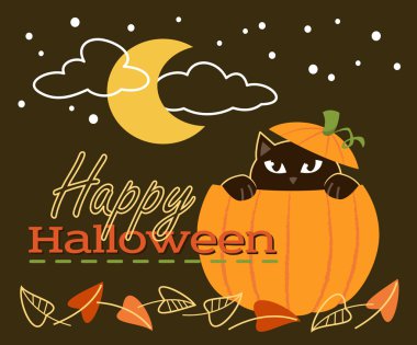 Mutlu Cadılar Bayramı illüstrasyon