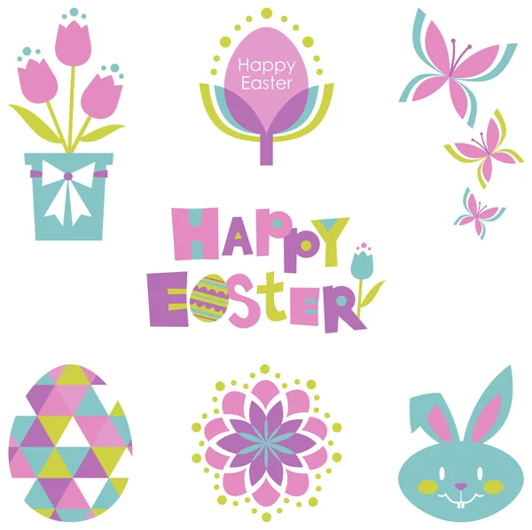 Set di Pasqua grafico — Vettoriale Stock