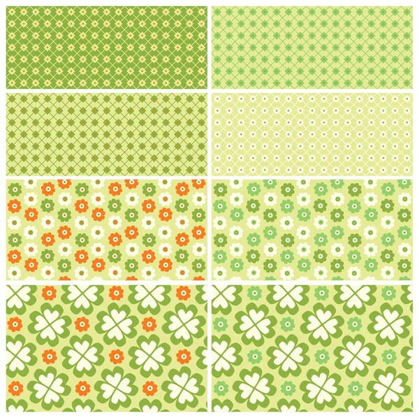 Saint Patrick's Day Pattern Set — Stock Vector