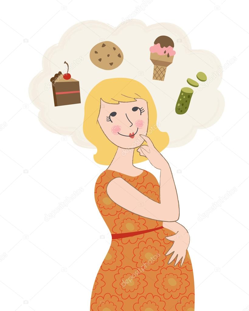 Pregnant Woman Craving Junk Food