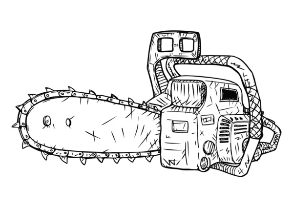 Boceto de motosierra — Archivo Imágenes Vectoriales