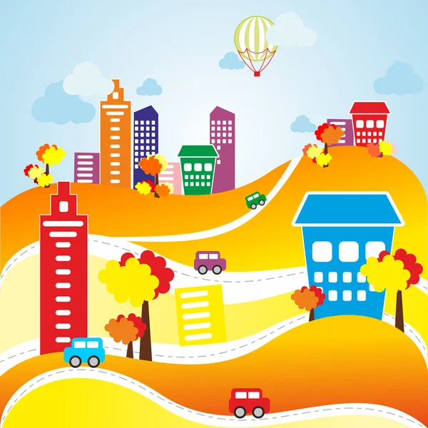 sonbahar kentsel peyzaj