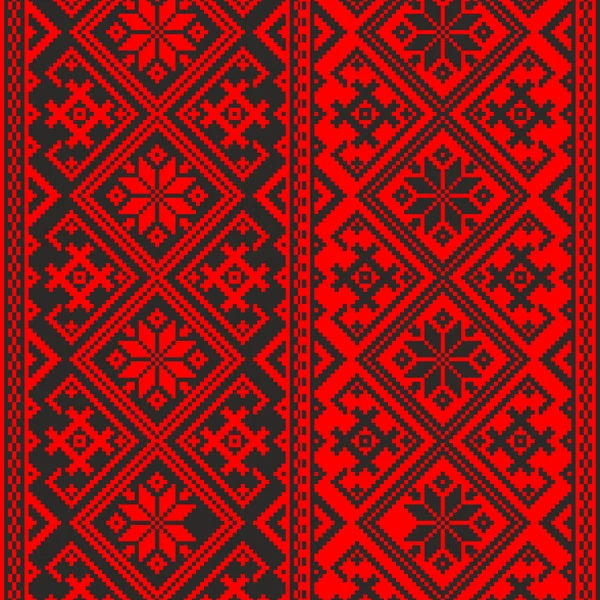 Red ukrainian pattern — Stock Vector