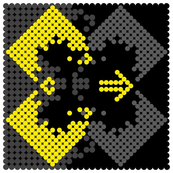 Arka plan daire ve ok ile