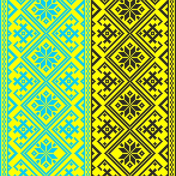 Two Ukrainian patriotic patterns — Stock Vector