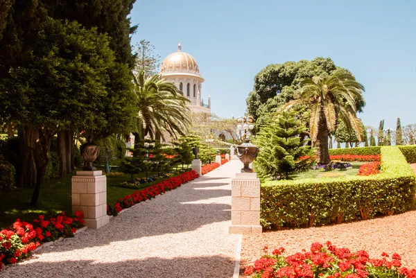 Templo de Bahai en el jardín de Bahai, Monte Carmel, Haifa, Israel . — Foto de Stock