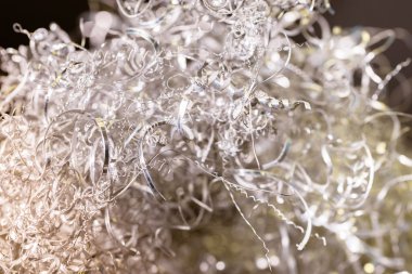 Metal tıraş hurda arka plan, sığ Dof dokulu