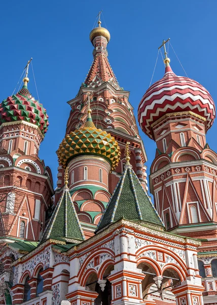Rusko, Moskva, Rudé náměstí, katedrála Vasilije požehnal — Stock fotografie