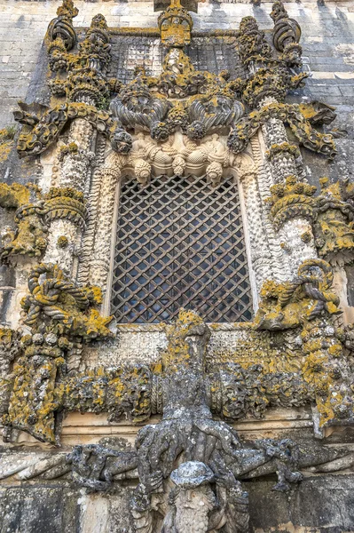 Portugai, Tomar, la famosa ventana Janela do Capitulo —  Fotos de Stock