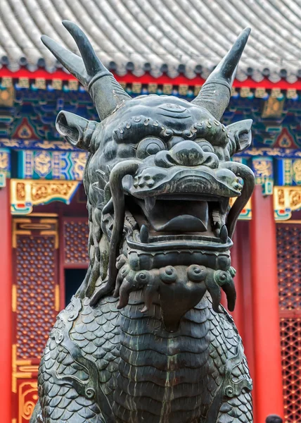 Bronze Jilin  symbolizes longevity and prosperity. — Stock Photo, Image