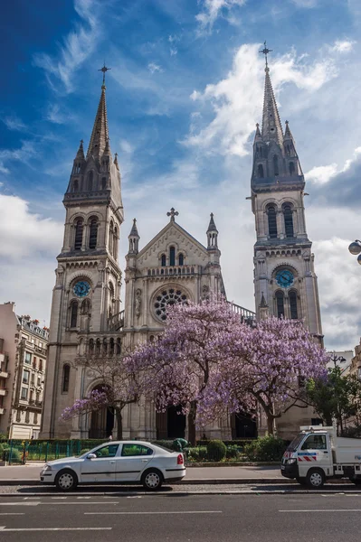 Paris, France . Church of Saint Ambroise on the Boulevard Volta — Stock Photo, Image