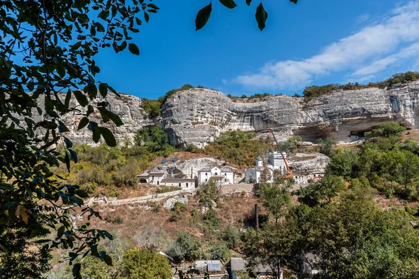 Bakhchisaray Crimea Santo Asunción Hombres Ortodoxos Cueva Monasterio Construcción Nuevas — Foto de Stock