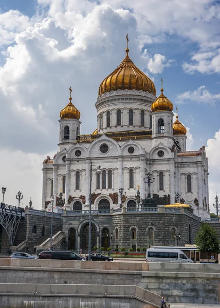 Rusya, Moskova. Moskova'da kurtarıcı İsa Katedrali — Stok fotoğraf