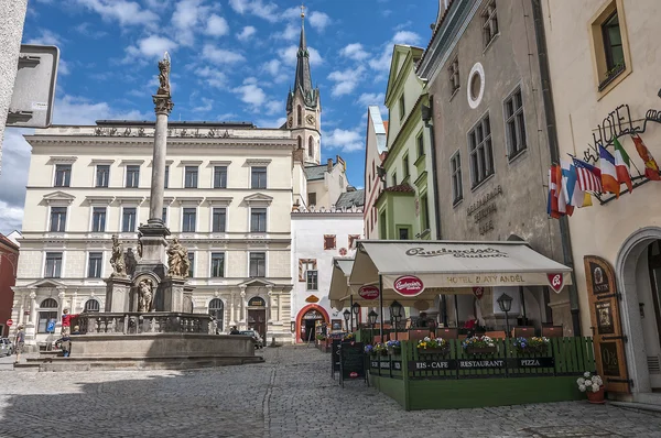 Czech Republic , Cesky Krumlov . The historic center of the city — Stockfoto
