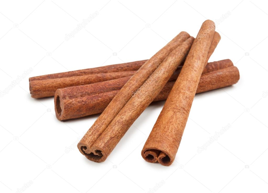 cinnamon isolated on white background