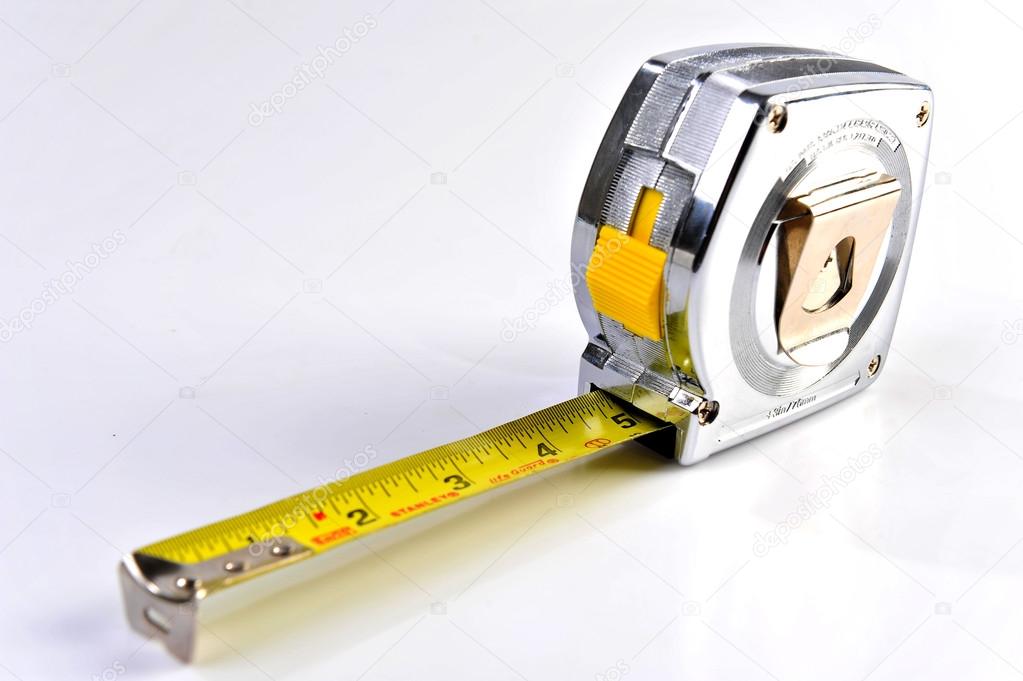 Measure tape. Isolated over white